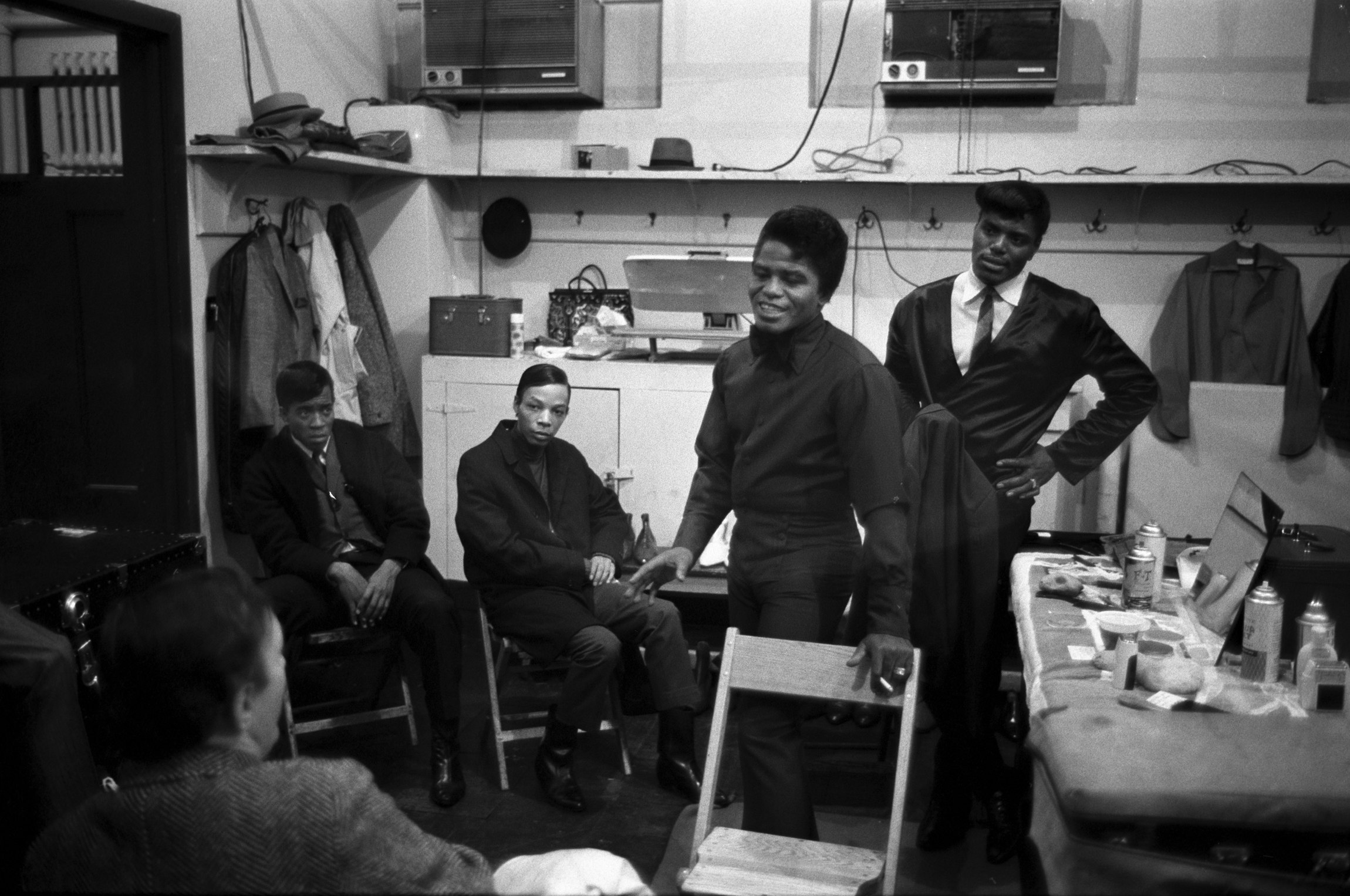 James Brown and the Flames backstage at the Apollo, 1959. Photo by Ben Martin/Getty Images.